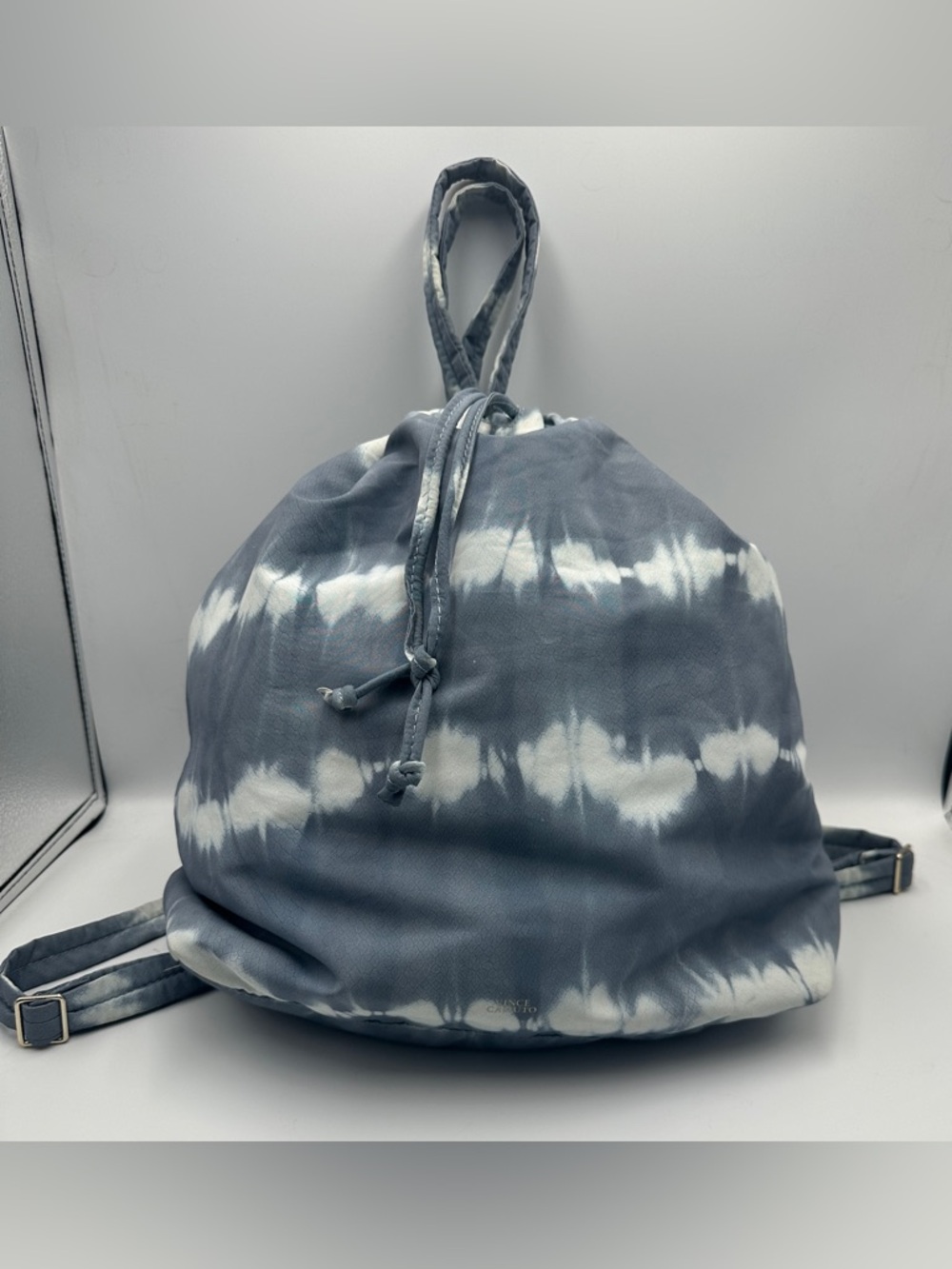 Vince Camuto Harlo Nylon Backpack Good Grey Gray & White Tie Dye